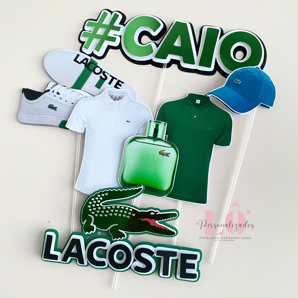 TOPO DE BOLO LACOSTE - ARQUIVO DE CORTE
