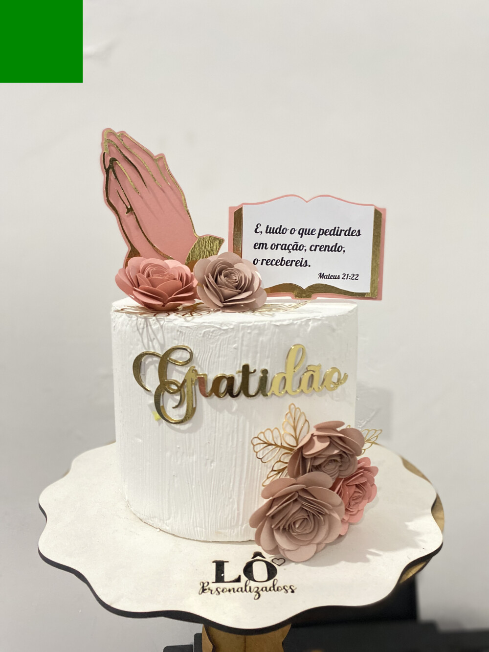TOPO DE BOLO GRATIDÃO BIBLIA ORAÇÃO - ARQUIVO DE CORTE
