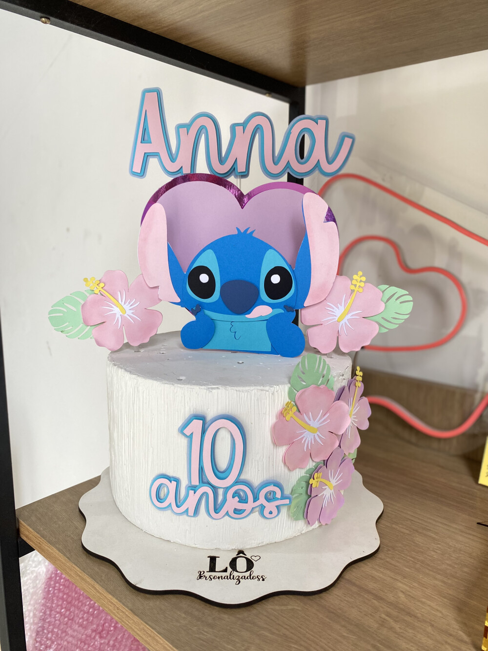 TOPO DE BOLO STITCH 3D - ARQUIVO DE CORTE