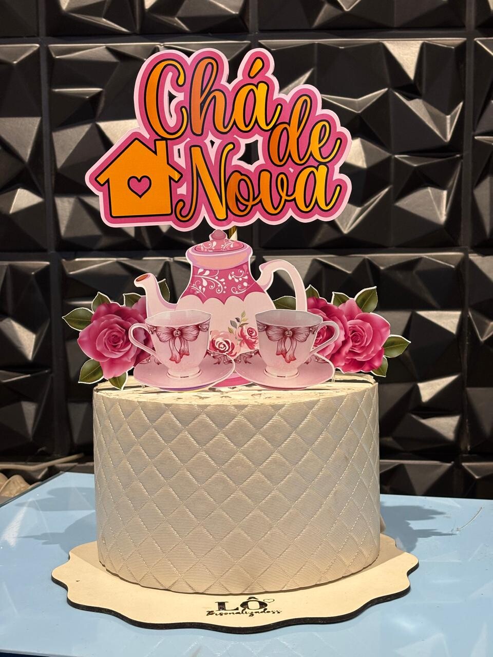 TOPO DE BOLO CHÁ DE CASA NOVA - ARQUIVO DE CORTE