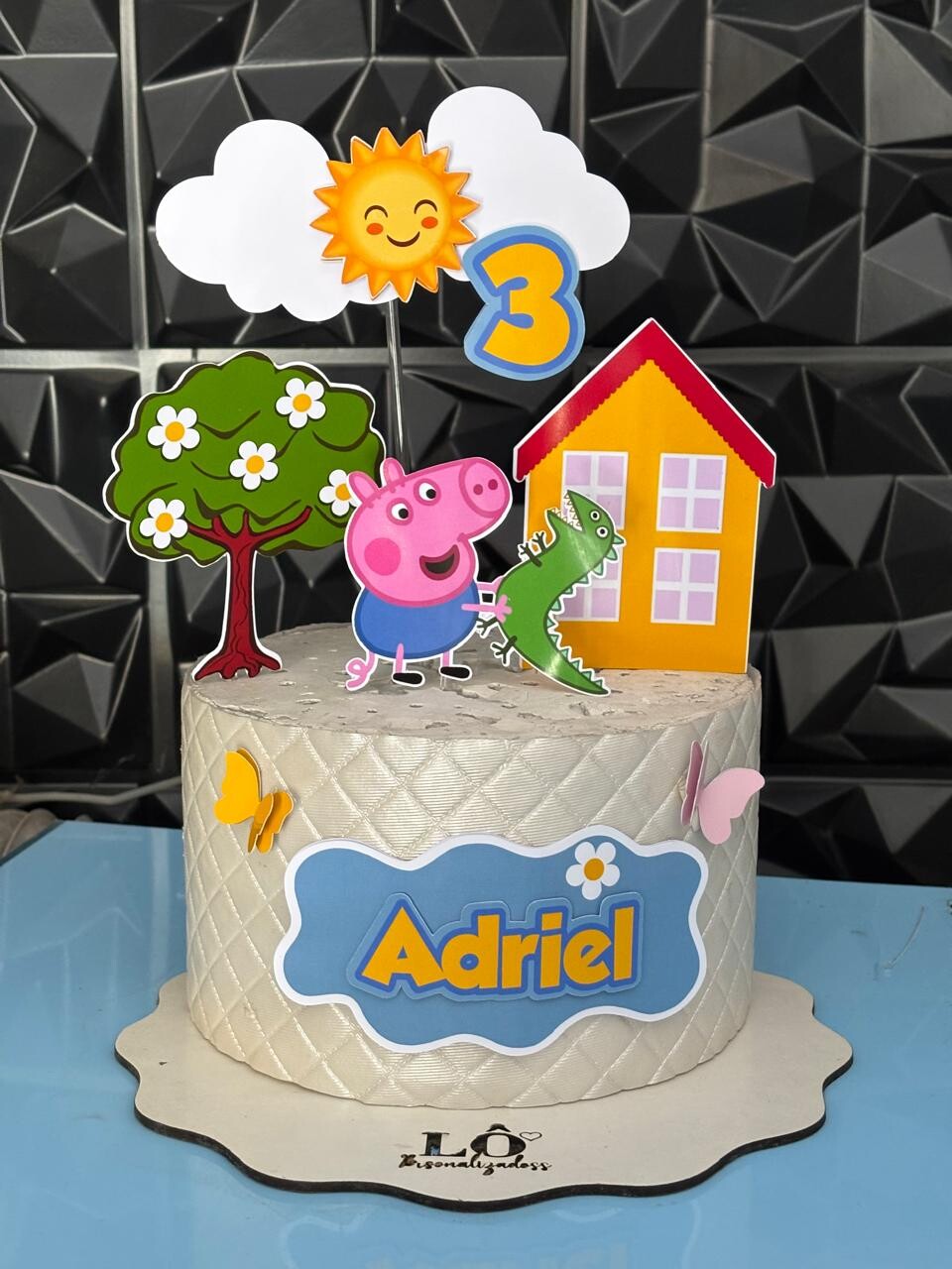 TOPO DE BOLO GEORGIE PIG PEPPA PIG - AQRUIVO DE CORTE