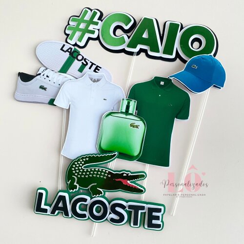 TOPO DE BOLO LACOSTE - ARQUIVO DE CORTE