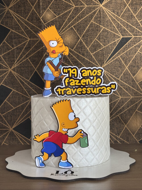 TOPO DE BOLO BART SIMPSON - ARQUIVO DE CORTE