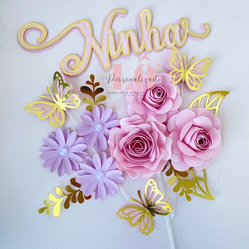 TOPO FLORES 3D - ARQUIVO DE CORTE