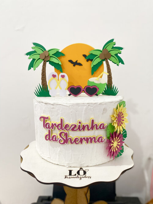 TOPO DE BOLO TARDEZINHA 3D #1 - ARQUIVO DE CORTE