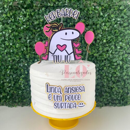 TOPO DE BOLO FLORK MENINA 3D - ARQUIVO DE CORTE