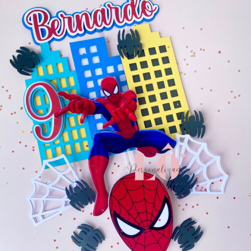 TOPO DE BOLO HOMEM ARANHA #1 - ARQUIVO DE CORTE