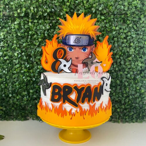 TOPO DE BOLO NARUTO + BRINDE - ARQUIVO DE CORTE