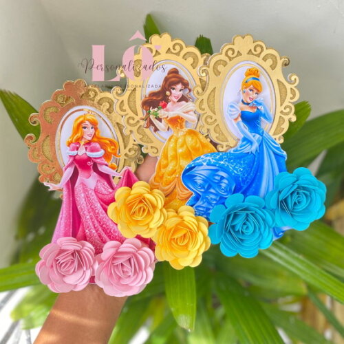 TOPO DE BOLO PRINCESAS DISNEY - ARQUIVO DE CORTE