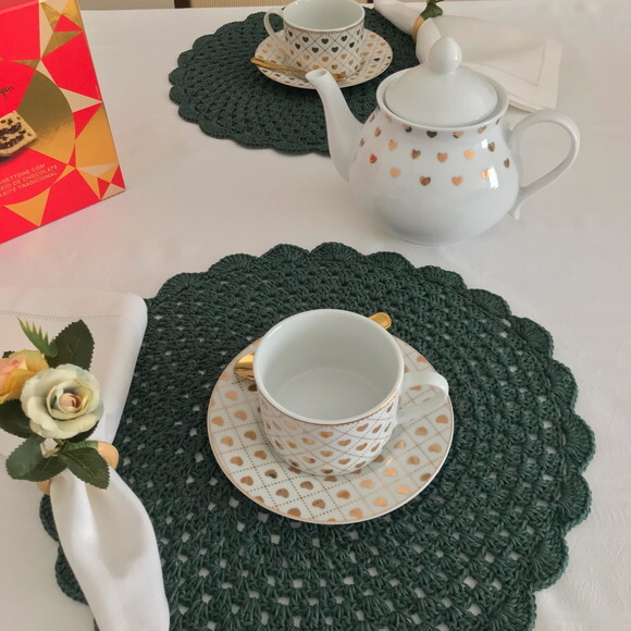 Sousplat de Crochê - Kit 4 Unidades