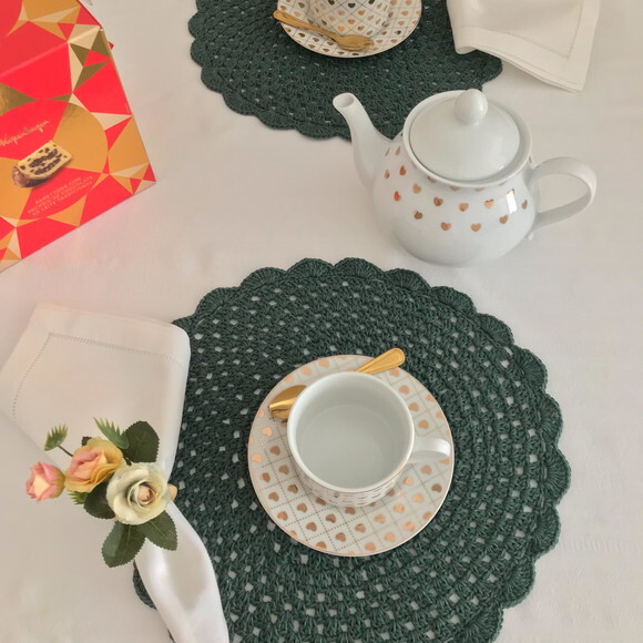 Sousplat de Crochê - Kit 4 Unidades
