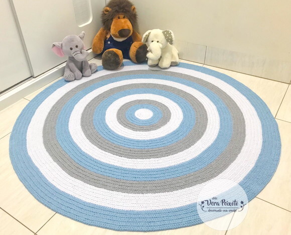 Tapete Quarto De Bebê - 1,30 De Diâmetro