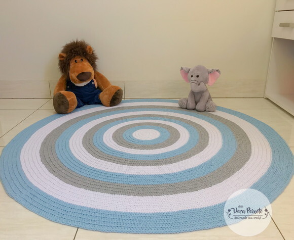 Tapete Quarto De Bebê - 1,30 De Diâmetro