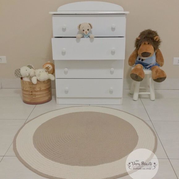 Tapete Quarto de Bebê Bege e Off White