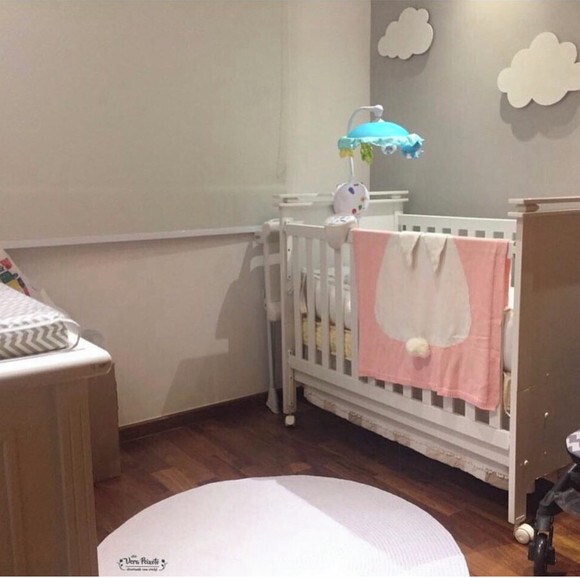 Tapete Quarto De Bebê Branco