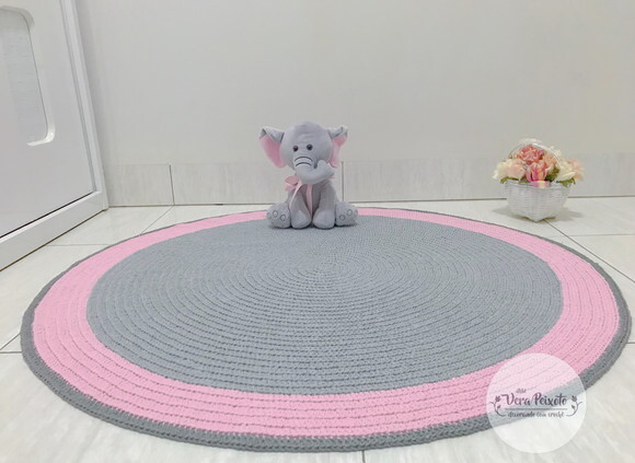 Tapete Quarto De Bebê Cinza E Rosa Bebê