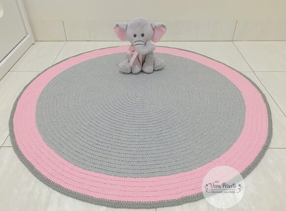 Tapete Quarto De Bebê Cinza E Rosa Bebê