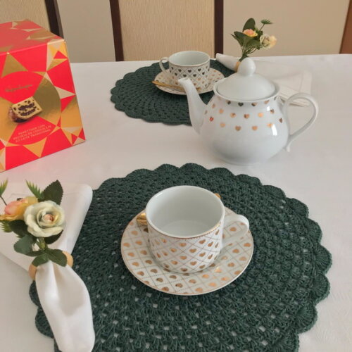 Sousplat de Crochê - Kit 4 Unidades