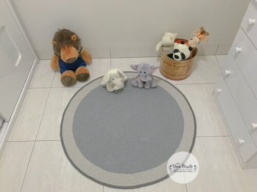 Tapete Quarto de Bebê Cinza