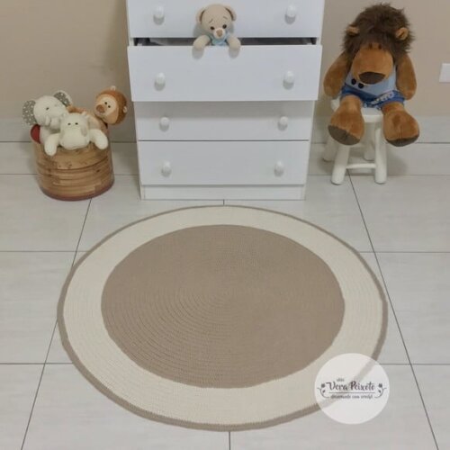 Tapete Quarto de Bebê Bege e Off White