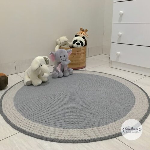 Tapete Quarto de Bebê Cinza
