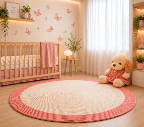 Tapete Decoração Quarto De Bebê jardim encantado menina Tapete