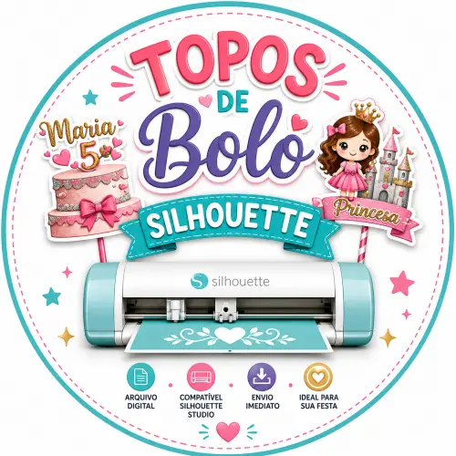 Topos de Bolo Silhouette