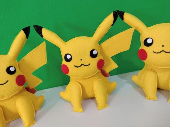 Centro de Mesa Pokémon Pikachu Lembrancinha Feltro