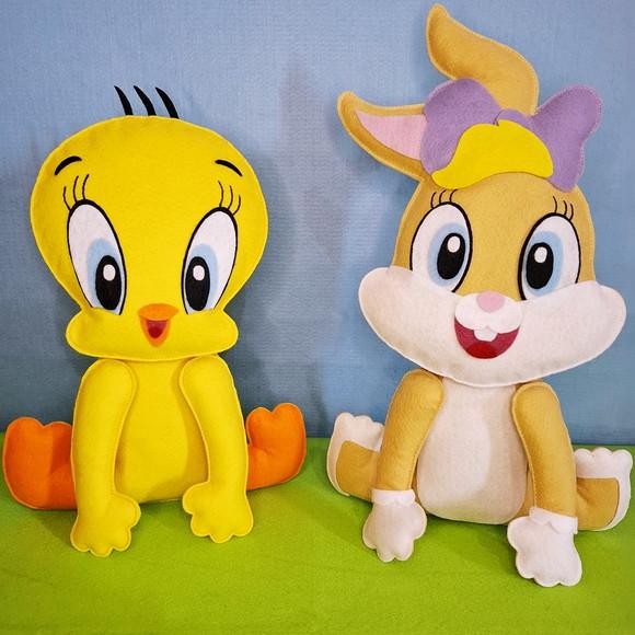 Enfeite de Mesa Baby Looney Tunes Lembrancinha Feltro
