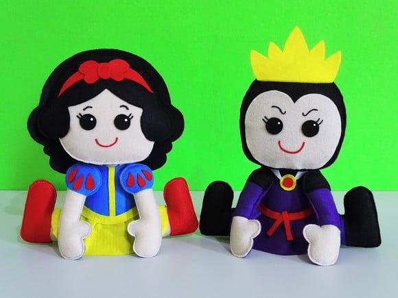 Enfeite de Mesa Branca de Neve Lembrancinha Feltro