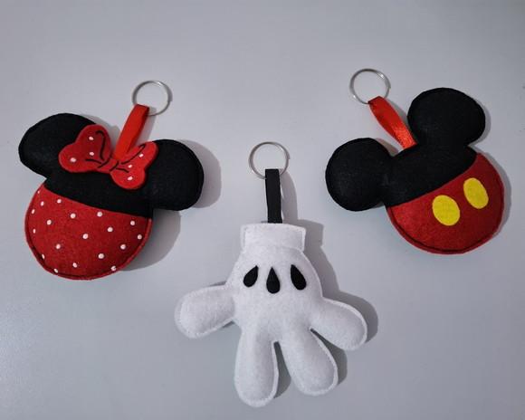 Chaveiro Mickey e Minnie em Feltro Lembrancinha