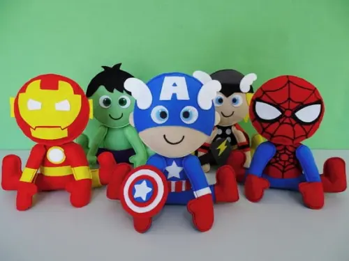 Centro de Mesa Super Heróis Vingadores Lembrancinha Feltro