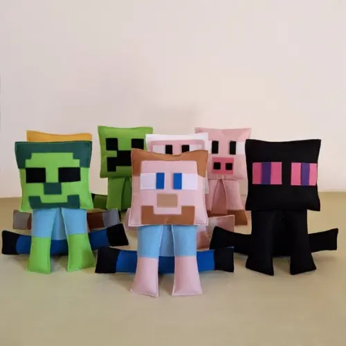 Centro de Mesa Minecraft Lembrancinha Feltro