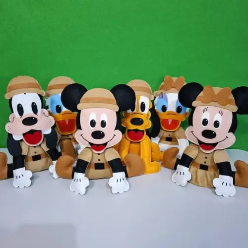 Bonecos Turma do Mickey Feltro - Decoração de Festa Infantil