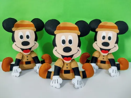 Centro de Mesa Mickey Safari Lembrancinha Feltro
