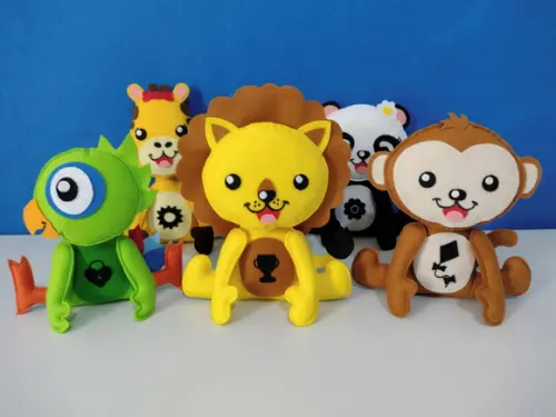 Kit Animazoo 5 Personagens Lembrancinha Feltro