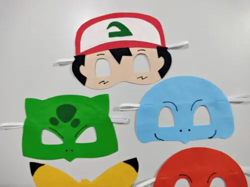 Fantasia Máscara Pokemon Lembrancinha Feltro