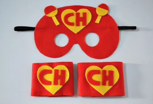 Kit Fantasia Máscara e Bracelete Chapolin Lembrancinha