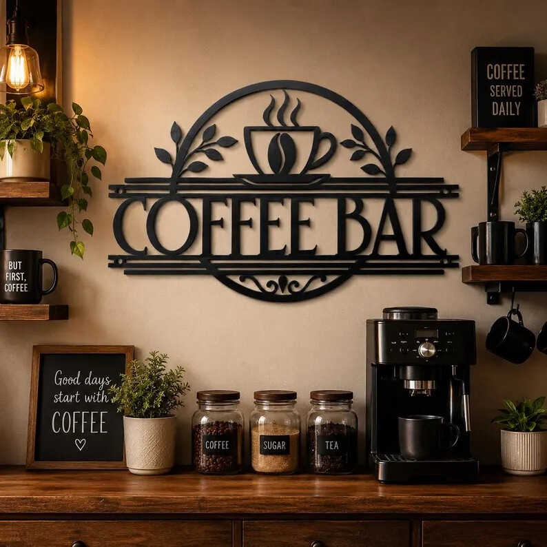 Placa Decorativa Cafe Bar