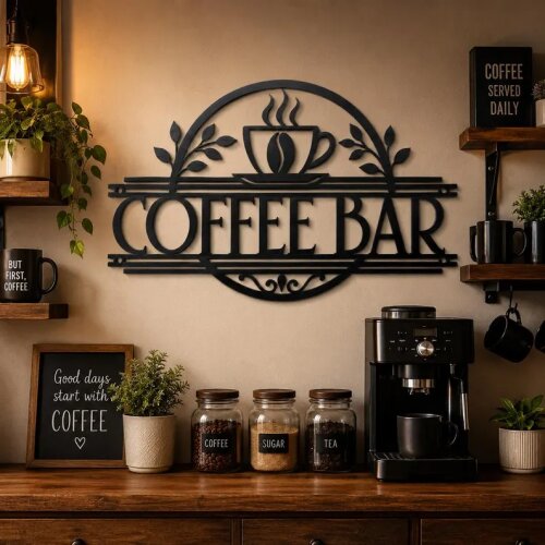 Placa Decorativa Cafe Bar