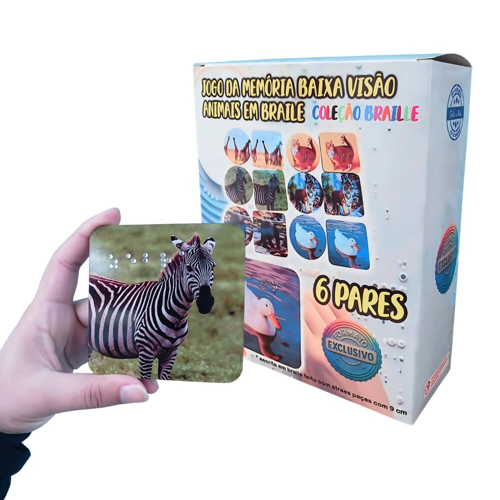 Jogo Educacional Braille para Crianças com Baixa Visão 6 Pares