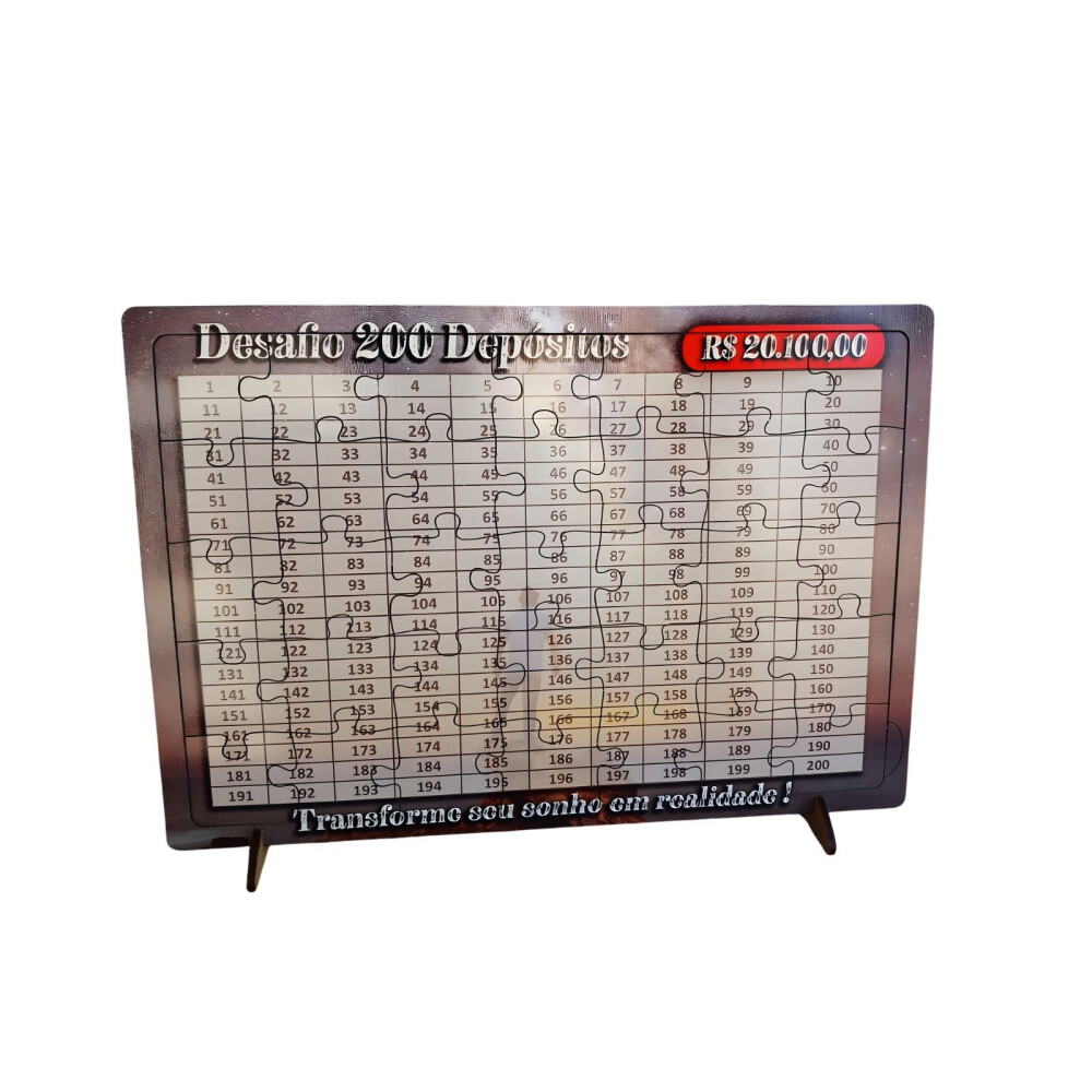Super Desafio Financeiro Placa Junte 5 Mil Meta Realizar Sonhos