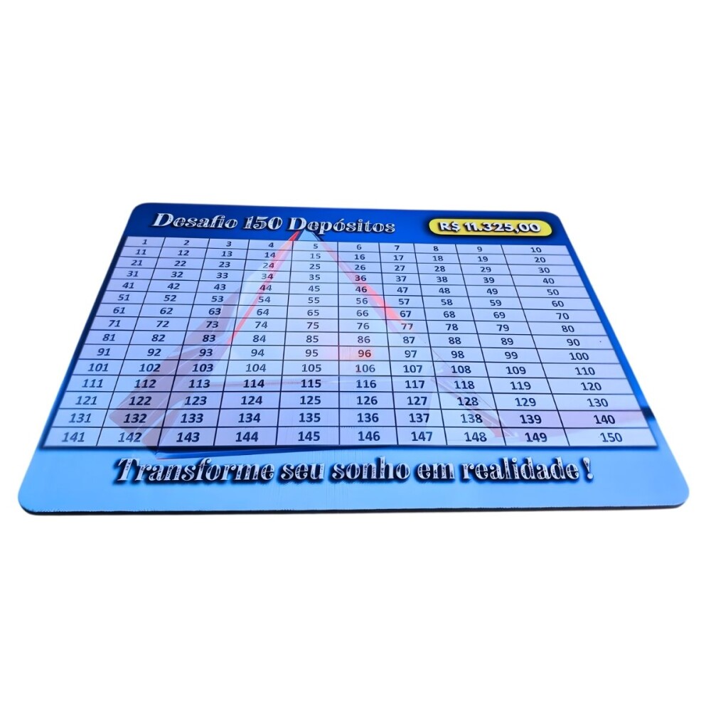 Super Mouse pad Desafio dos 150 depósitos juntar 11 mil