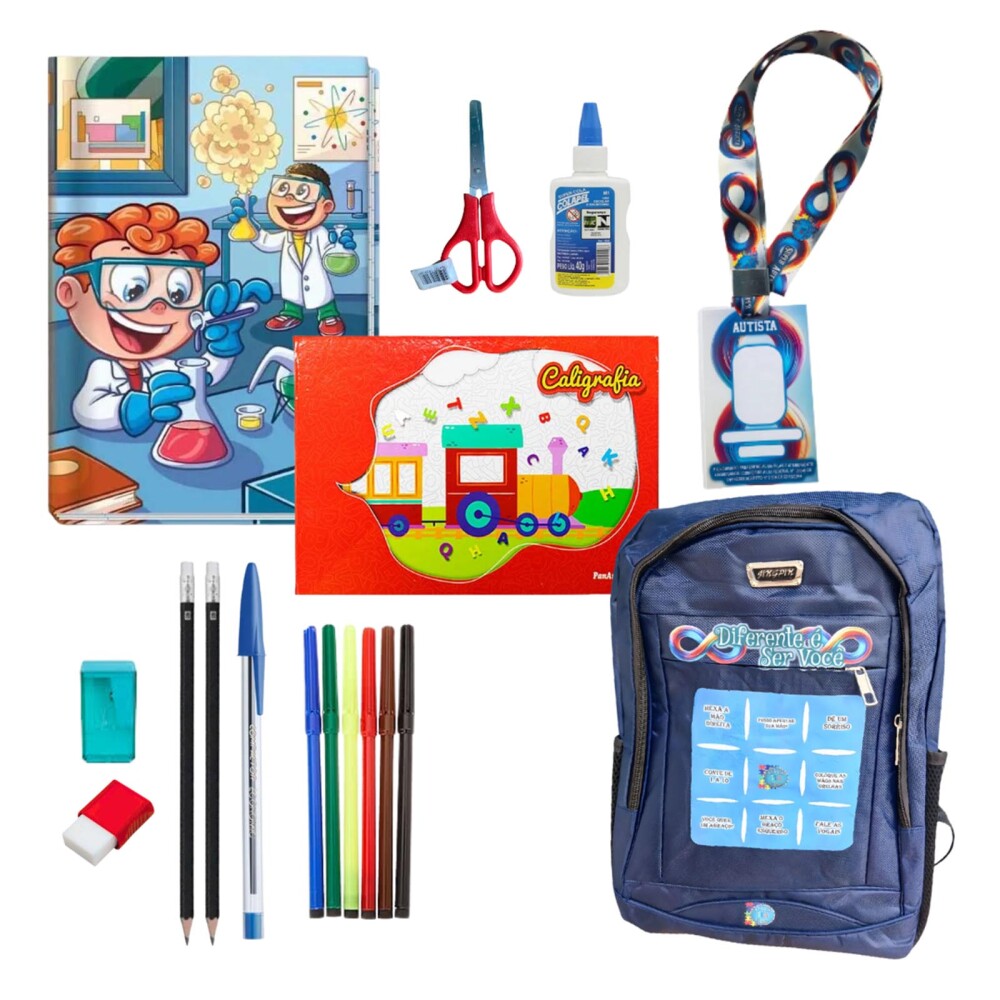 Kit Escolar com Mochila Diferente é ser você