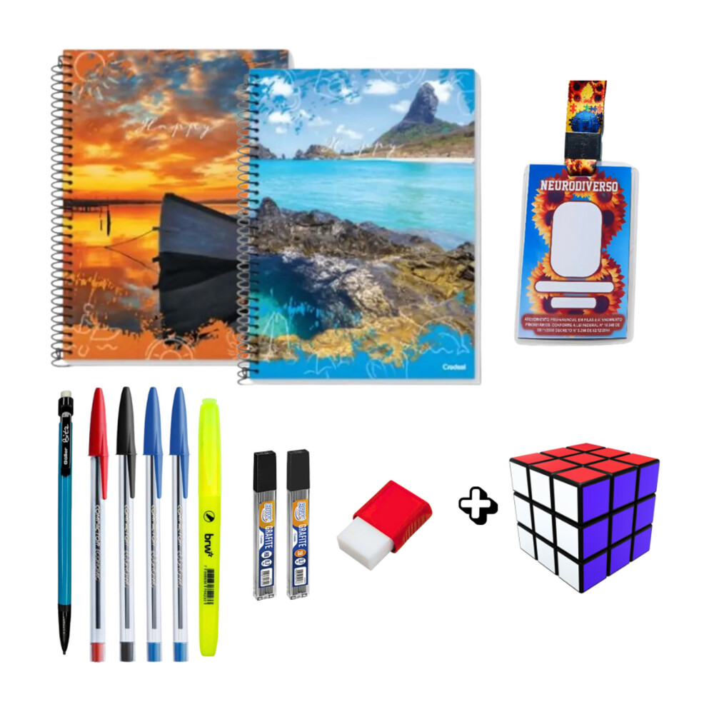 Kit Escolar Universitário Neurodivergente com Mimo