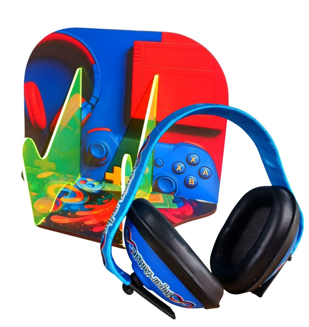 Kit Abafador para autistas 12 DB com suporte Kripton que Brilha n