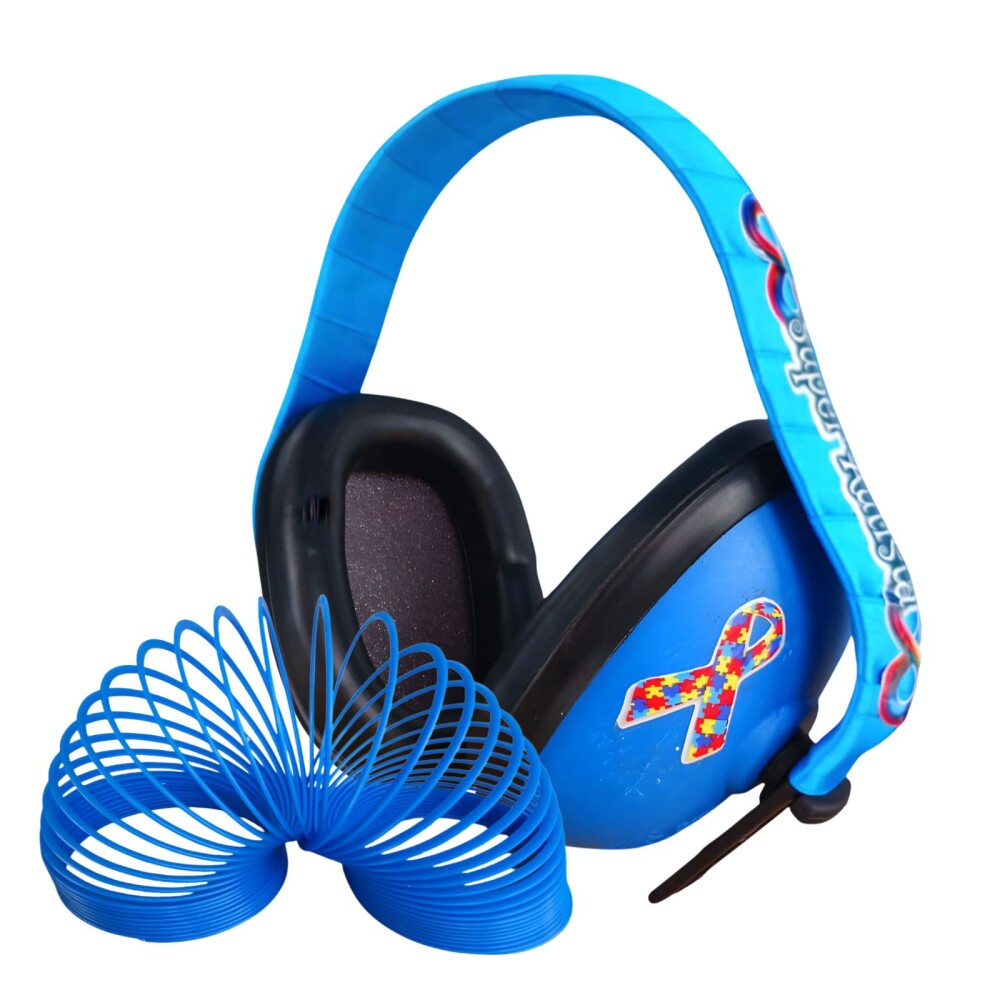 Abafador de Ruidos para Autistas Azul 12 DB arco Blue + Brinquedo