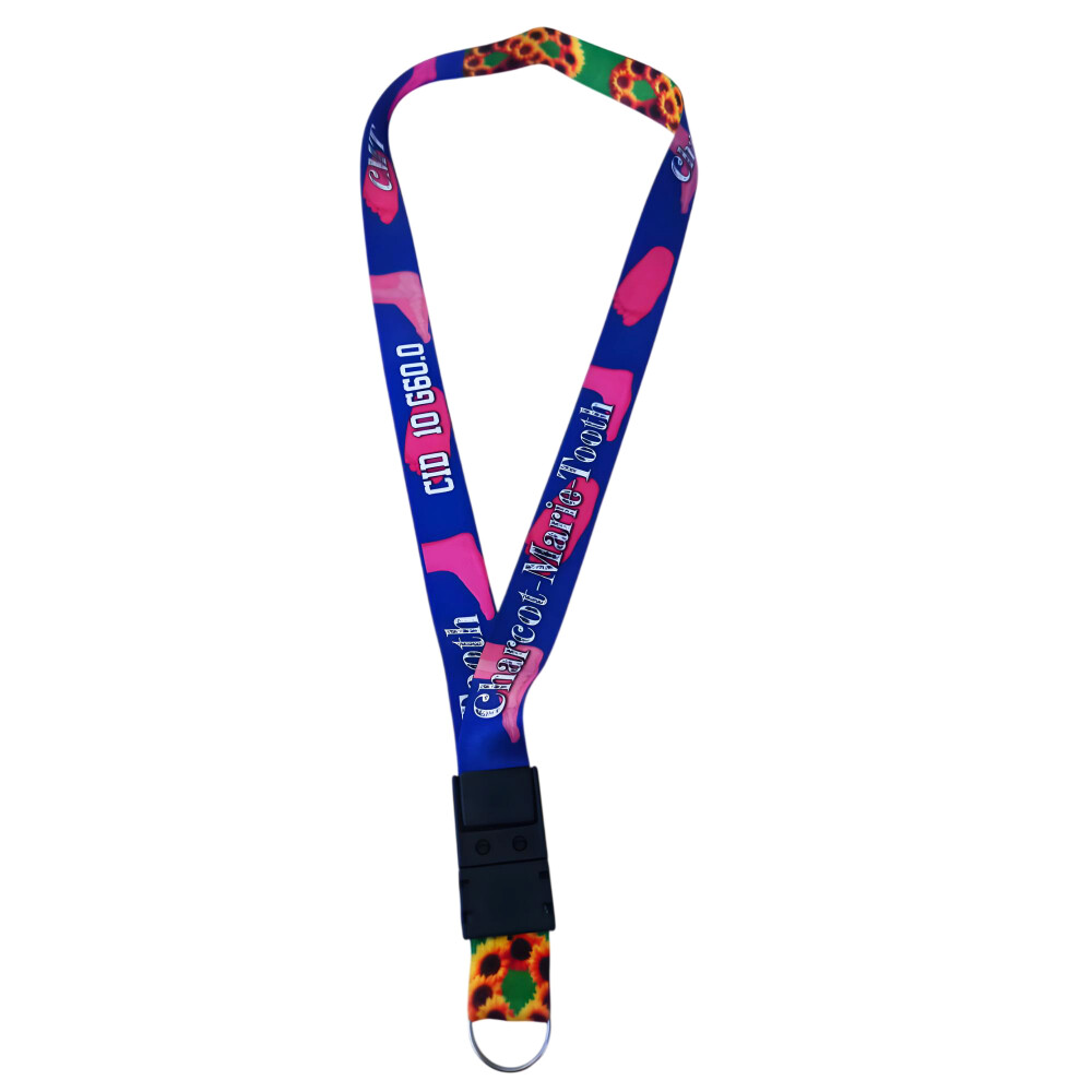Cordão de identificação Charcot-Marie-Tooth com Girassol Dupla