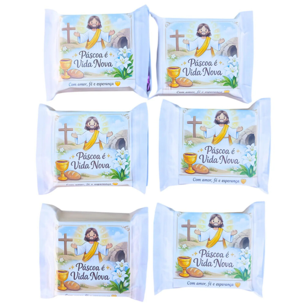 Kit 6 chocolates de Páscoa com jogo da Memória a Páscoa de Jes