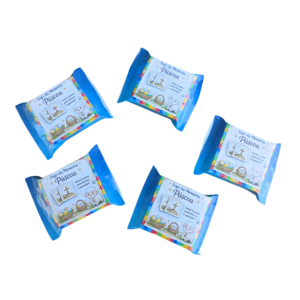 Kit 6 tabletes de chocolate Inclusivo para Crianças + jogo Memó